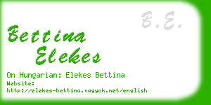 bettina elekes business card